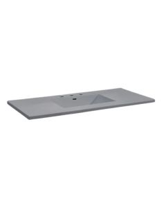 Dickson CT2519W1 25" L X 19" W X 3/4" H Top 1 Hole in Ceramic White