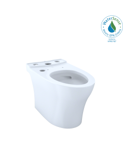Toto CT446CEGNT40#01 Aquia IV Washlet+ 1.28 GPF Elongated Skirted Toilet Bowl with Cefiontect in Cotton White