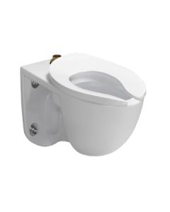 Toto CT728CU#01 Tornado Flush® Commercial Flushometer Wall-Mounted Toilet, Elongated in Cotton White (Flush Valve and Seat Sold Separately)