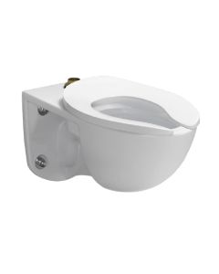 Toto CT728CUG#01 Tornado Flush® Commercial Flushometer Wall-Mounted Toilet with Cefiontect, Elongated in Cotton White (Flush Valve and Seat Sold Separately)