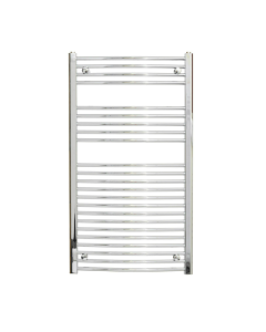 Ecostyle ECS48.24CC 48" H X 24" L X 3.5" W Curved Towel Bar Radiators in Chrome
