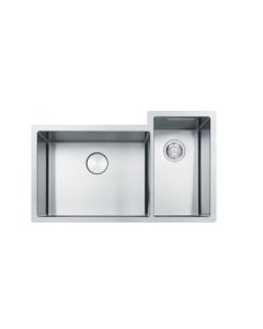 Franke CUX16021-W Culinary Center 9.0" H X 21.38" W X 35.19" L Undermount Double Basin Stainless Steel Kitchen Sink in Stainless Steel