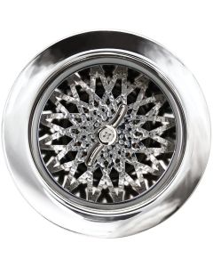Linkasink D055 PH Star Basket Strainer in Polished Hammered