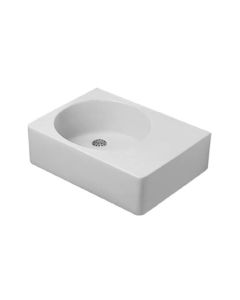 Duravit D1301500 Scola 24.5" Length Left Side Single Hole Bathroom Sink in White