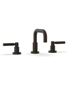 Phylrich D132/11B Basic 1.2 GPM Deck Mounted Three Hole High Spout Widespread Bathroom Faucet with Lever Handles in Antique Brass