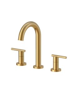 Danze D303658BB Parma 9" H Trim Line Widespread Lavatory Faucet with 2 Handle Metal Touch Down Drain in Brushed Bronze