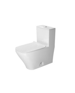 Duravit D4052200 DuraStyle 1.28 GPF Floor Mounted Elongated One Piece Toilet with Bidet Seat and Push Button Flush in White