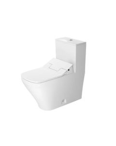 Duravit D4052400 DuraStyle 0.92/1.32 GPF Floor Mounted Dual Flush Elongated One Piece Toilet with Bidet Seat and Push Button in White