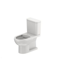 Duravit D4060400 No.1 1.28 GPF Floor Mounted Elongated Two Piece Toilet with Left Hand Lever in White (Seat Sold Separately)