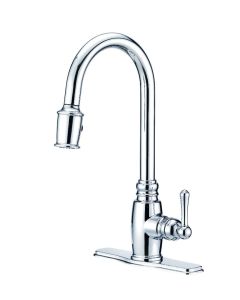 Danze D455557 Opulence Single Handle Pull-Down Kitchen Faucet, Polished Chrome Finish