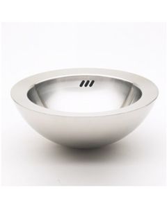 Decolav 1228-B 1228B Double Walled Stainless Steel Vessel With Overflow