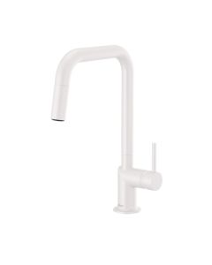 Brizo 63065LF-MWLHP Odin Pull-Down Faucet with Square Spout - Less Handle in Matte White