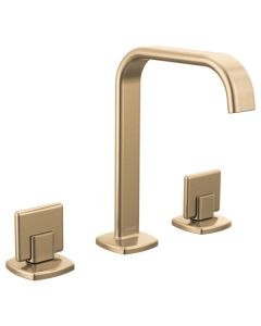 Brizo 65368LF-GLLHP-ECO Allaria™ 1.2 GPM Widespread Lavatory Faucet with Square Spout - Less Handles in Luxe Gold