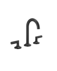 Brizo 65375LF-BLLHP Odin 1.5 GPM Widespread Bathroom Faucet in Matte Black (Handle Sold Separately)