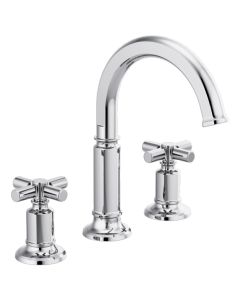 Brizo 65376LF-PCLHP Invari® 1.5 GPM Deck Mounted Widespread Lavatory Faucet with Arc Spout in Polished Chrome (Handle Sold Saparately)