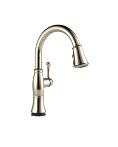 Delta 9197T-PN-PR-DST Single Handle Pull-Down Kitchen Faucet with Touch2O® and ShieldSpray® Technologies in Lumicoat® Polished Nickel