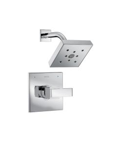 Delta T14267 Ara® Monitor® 14 Series H2Okinetic® 1.75 GPM  Pressure Balanced Single Handle Bath Mixing Valve Trim Shower Only in Chrome (Rough-In Sold Separately)