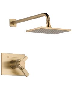 Delta T17T253-CZ-WE Vero®  TempAssure® 17" Thermostatic 1.75 GPM Dual Function Thermostatic Cartridge Shower Trim Only in Champagne Bronze (Rough-In Sold Separately)