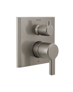 Delta T24899-SS-PR Pivotal 2-Handle Monitor 14 Series Valve Trim Only with 3-Setting Diverter in Lumicoat Stainless (Rough Sold Separately)
