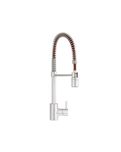 Danze DH451188SS Foodie® 1.75 GPM Deck Mounted Pre-Rinse Single Handle Pull-Down Kitchen Faucet with Dual Function Spray in Stainless Steel