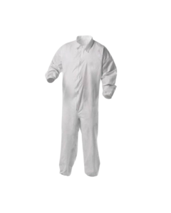 Diversitech COV-WPM Safety Products Disposable Coveralls Liquid and Particle Protection Zip Front Elastic Wrists & Ankles (EWA) in White