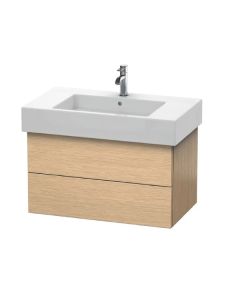 Duravit DL632001212 Delos 32" L X 19" W X 18" H Wall Mounted Vanity Base Only with Two Drawers in Brushed Oak (Vanity Top Sold Separately)