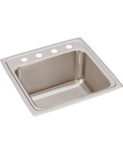 Elkay DLR191910OS4 Lustertone Classic 4-Hole Single Bowl Drop-in Laundry Sink in Stainless Steel
