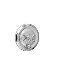 Phylrich DPB2103TO/026 Normandy Wall Mount Pressure Balance Shower Plate with Diverter and Cross Handle Trim Only in Polished Chrome (Rough Sold Separately)