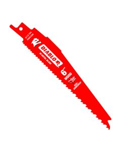 Diablo DS0612BW5 6" 6/12TPI Bi-Metal Reciprocating Saw Blades for Nail-Embedded Wood (5-Pack)