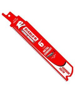 Diablo DS0612CF3 6" 12TPI Steel Demon™ Carbide Teeth Reciprocating Saw Blades for Thin Metal Conduit (3-Pack)