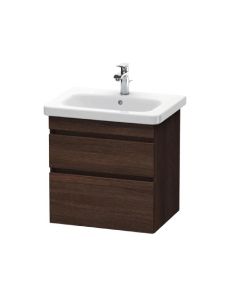Duravit DS648005353 DuraStyle 22.88" L X 17.63" W X 24" H Two Drawer Wall-Mounted Vanity Base Only in Chestnut Dark (Vanity Top Sold Separately)