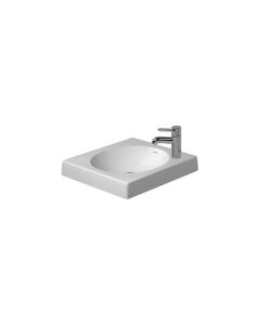 Duravit 0320500000 Architec 19-5/8" L X 19-5/8" W X 5-3/4" H Drop In Square Ceramic Bathroom Sink without Overflow in White