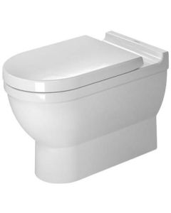 Duravit 2158090000 Starck 12" Rough In Floor Mount Elongated Toilet Bowl in White Alpin (Seat and Tank Sold Separately)