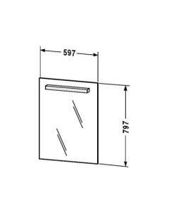 Duravit FO961406565 Fogo 23-1/2" Height Mirror with Light in Bleached Oak