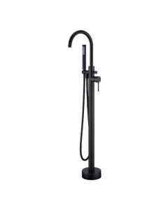 Emory and Bond EB11003BK Floor Mounted Freestanding Tub Filler with Handshower in Black