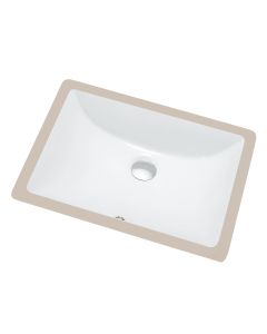 Emory and Bond EB21813 Undermount 18"L x 13"W x 6"H Rectangular Lavatory Sink with Overflow and Rear-Centered Drain Hole in Glossy