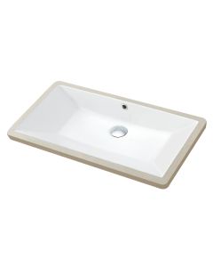 Emory and Bond EB22715 Undermount 26.5"L x 14"W  x 5.75"H Rectangular Lavatory Sink with Overflow and Rear-Centered Drain Hole in Glossy