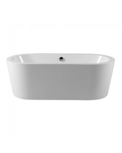 Emory and Bond EB40271 Bergen Free Standing Bath Tub 70"L x 33"W x 24"H, Acrylic, Glossy, Oval, Center Drain, 61 Gallons