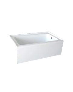 Emory and Bond EB5430R  54" L x 30" W x 16" H  Round Overflow Hole Skirted Acrylic Alcove Bathtub with Right Hand Drain in White
