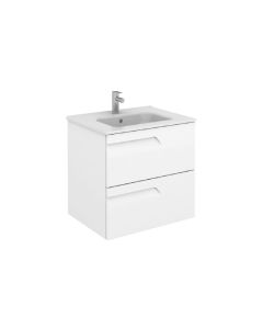 Emory and Bond EB551024W 24" L X 18" D Wall Mount Vanity Base with Two Drawers in White (Vanity Top Sold Separately)