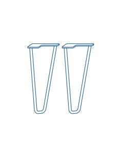 Emory and Bond EB552424BK Yuli 11" Height Legs for Vanity Base in Black (Vanity Set Sold Separately)