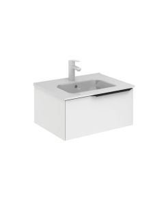 Emory and Bond EB55724MW 24" L X 18" D Wall Mount Vanity Base with Single Drawer in Matte White (Vanity Top Sold Separately)