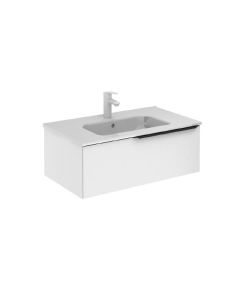 Emory and Bond EB55732MW 32" L X 18" D Wall Mount Vanity Base with Single Drawer in Matte White (Vanity Top Sold Separately)