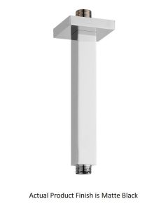 Emory and Bond EB84014BLK 4" Square Ceiling Shower Arm in Matte Black