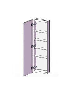 Emory and Bond EBS1238-4 12" W X  38" H X 4.6" D Surface/Recessed Mount Frameless Mirrored Medicine Cabinet with Single Door Left or Right Reversible