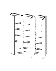 Emory and Bond EBT36324 36" W X 32" H X 4.6" D Surface/Recessed Mount Frameless Mirrored Medicine Cabinet with Triple Slow Close Door Dampers