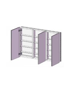Emory and Bond EBT48324 48" W X 32" H X 4.6" D Surface/Recessed Mount Frameless Mirrored Medicine Cabinet with Triple Slow Close Door Dampers