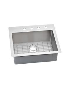 Elkay ECTSR25229BG3 Crosstown Single Bowl Dual Mount Stainless Steel Kitchen Sink Kit