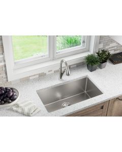 Elkay EFRU281610T SS 30.5x18.5x10 Single Under MT Sink