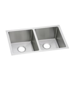 Elkay EFRU311810T Crosstown 18-1/2" W X 30-3/4" L X 10" H Equal Double Bowl Undermount Sink in Stainless Steel